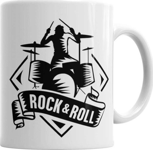 Rock Roll Müzik Kupa Bardak Porselen