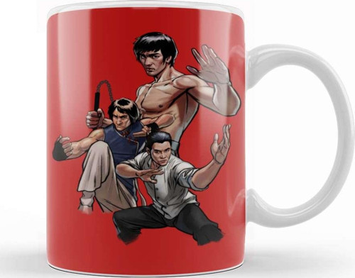 Kung Fu Trio Kupa Bardak Porselen