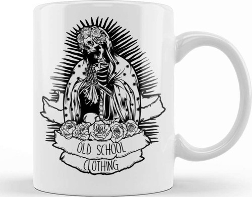 Santa Muerte Kupa Bardak Porselen