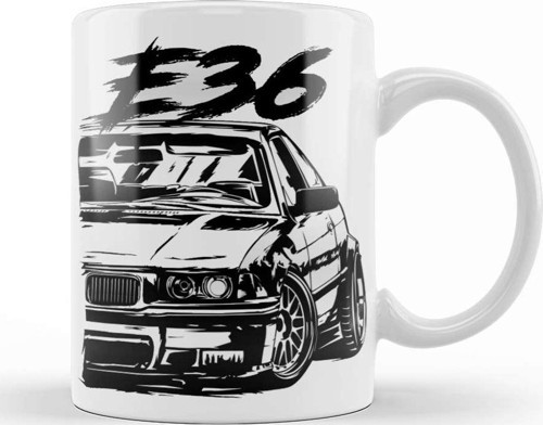 E36 Dirty Style Kupa Bardak Porselen