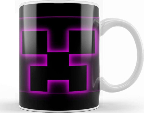 Purple Creeper Face Kupa Bardak Porselen