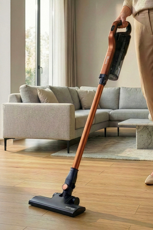 Slim Dikey / Pratik Elektrikli Süpürge Kablolu Hepa Filtre Kahverengi