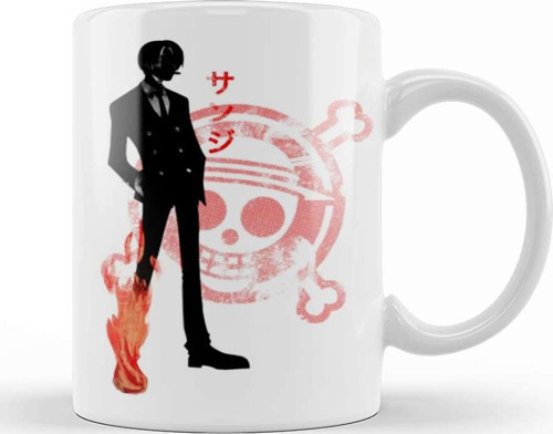Crimson Sanji White Kupa Bardak Porselen