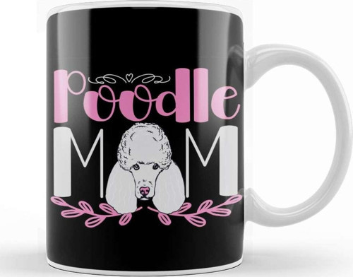 Poodle Mom Dog Mama Kupa Bardak Porselen
