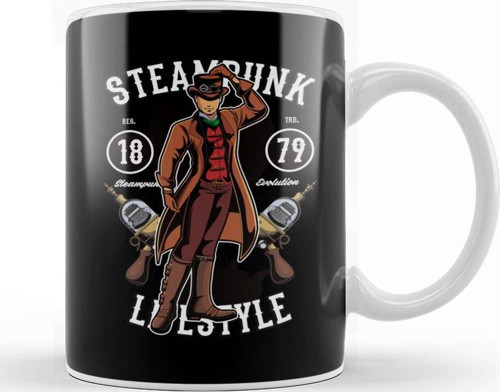 Steampunk Lifestyle Kupa Bardak Porselen