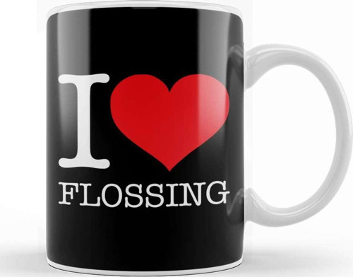 I Love Flossing Kupa Bardak Porselen