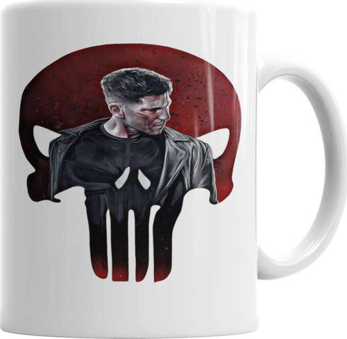 Caveira Justiceiro Kupa Bardak Porselen
