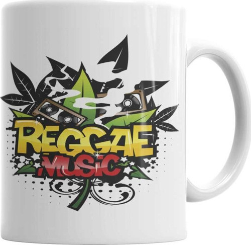Reggae Music Müzik Kupa Bardak Porselen