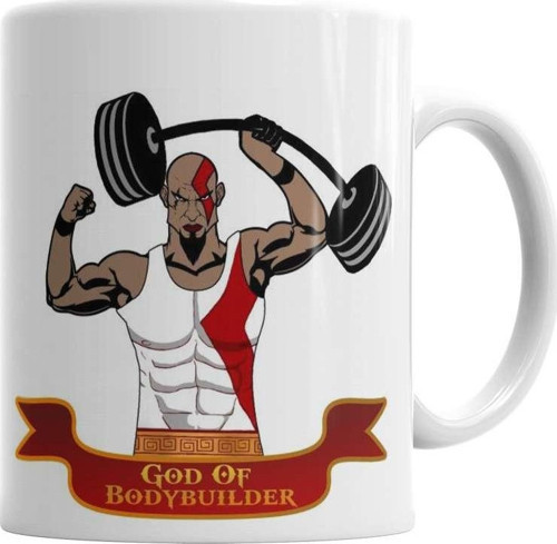 God Of Bodybuilder Kupa Bardak Porselen
