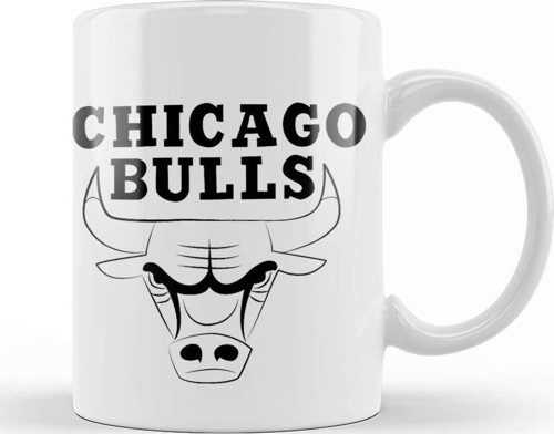 Chicago Bulls Logo Kupa Bardak Porselen