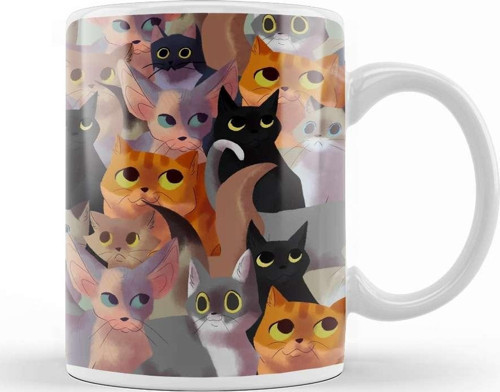 Kediler Lotsa Cats Kupa Bardak Porselen