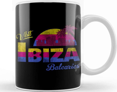 Visit Ibiza Sunset Kupa Bardak Porselen