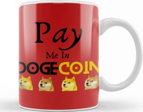 Pay Me In Dogecoin Kupa Bardak Porselen
