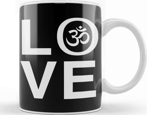 Ohm Symbol Love Kupa Bardak Porselen