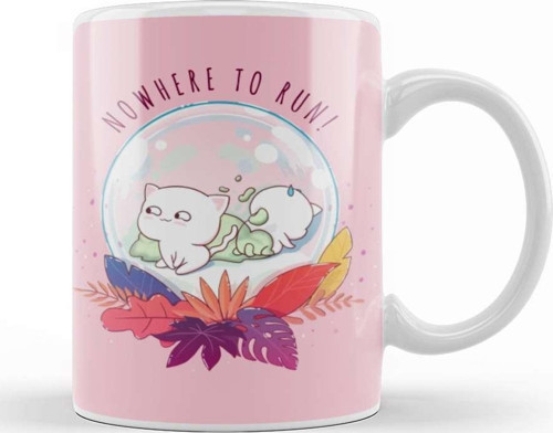 Cat Nowhere To Run Kupa Bardak Porselen