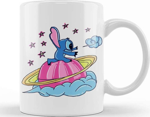 Stitch İn Space Kupa Bardak Porselen