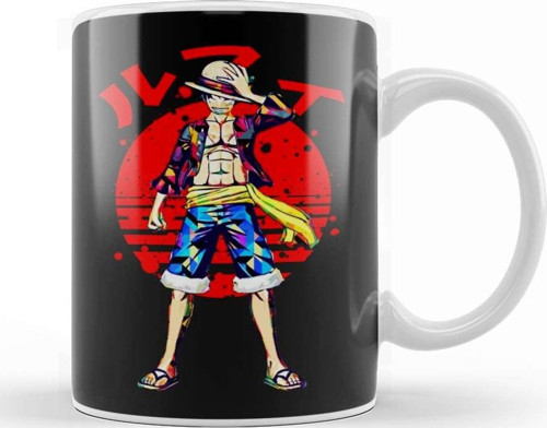 One Piece Luffy 03 Kupa Bardak Porselen