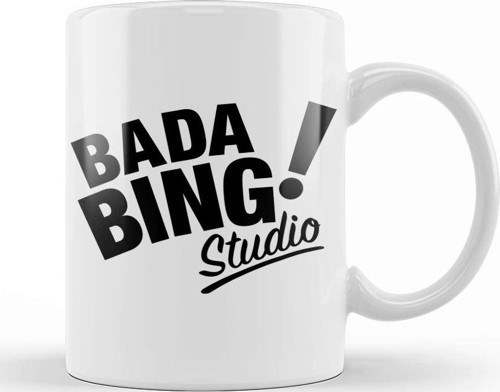 Bada Bing Black Kupa Bardak Porselen