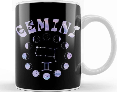 Zodiac Sign Gemini Kupa Bardak Porselen