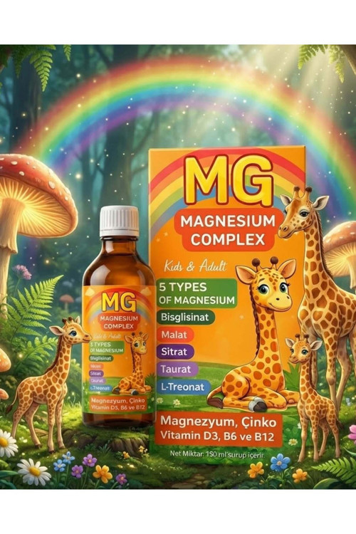 Mg Magnesium Complex - 5 Farklı Magnezyum Türü İçeren Takviye Edici Gıda (150 Ml)