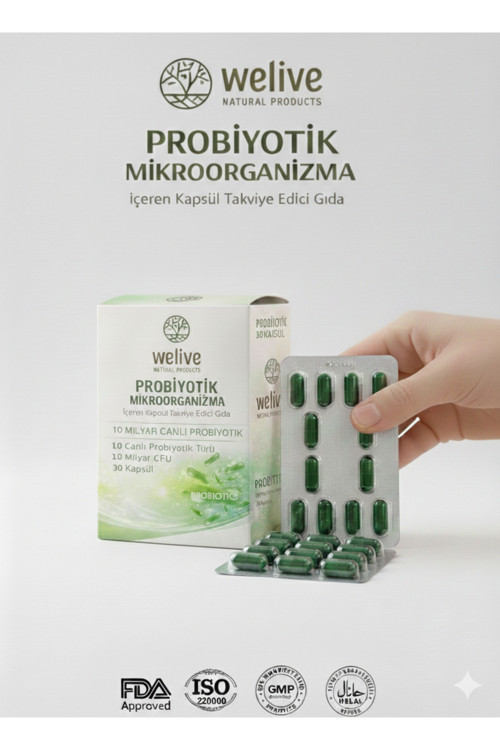 Probiyotik Mikroorganizma 30 Kapsül 10 Milyar Canlı Bakteri