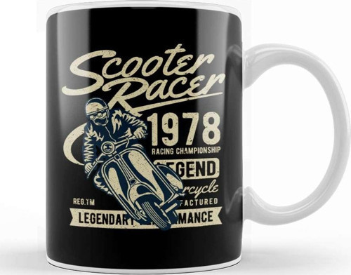Scooter Racer 1978 Kupa Bardak Porselen
