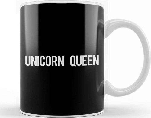 Unicorn Queen Text Kupa Bardak Porselen