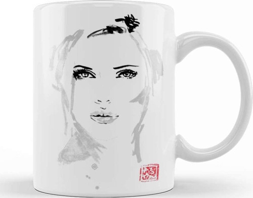 Scarlett Johansson Kupa Bardak Porselen