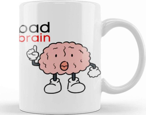Funny Bad Brain Kupa Bardak Porselen