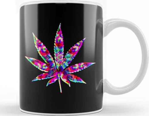 Cannabis Marijuana Kupa Bardak Porselen