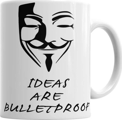 V For Vendetta Kupa Bardak Porselen