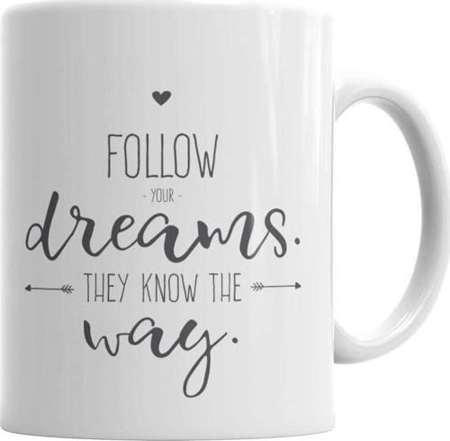 Znn Follow Dreams Kupa Bardak Porselen