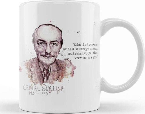 Cemal Süreyya Söz Kupa Bardak Porselen