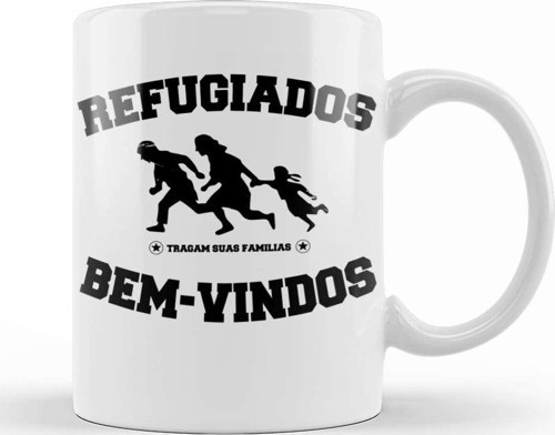 Refugiados Branca Kupa Bardak Porselen