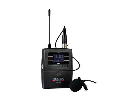 Ten, Decon DB-500 UHF Kablosuz Yaka Mikrofonu Profesyonel Lavalier Mikrofon Seti Sunum ve Eğitim Mikrofonu