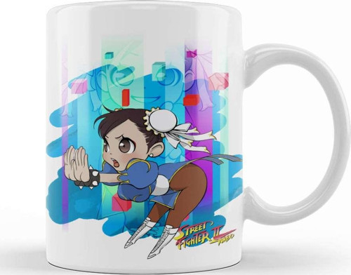 Street Fighter Chun Li Kupa Bardak Porselen