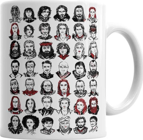 Game Of Thrones Faces Kupa Bardak Porselen