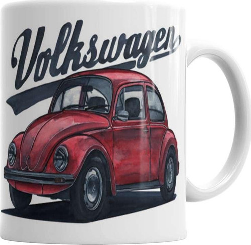 Volkswagen Old Beetle Kupa Bardak Porselen