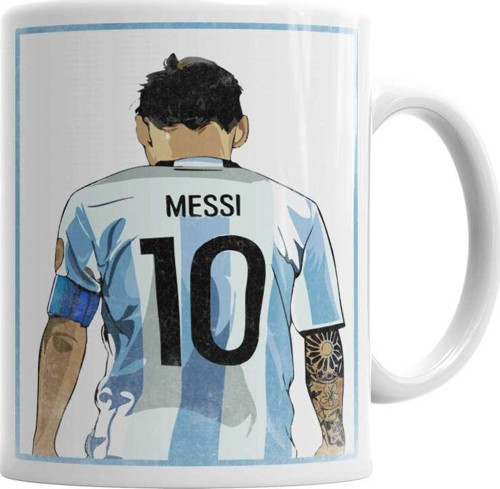 10 Da Argentina Messi Kupa Bardak Porselen