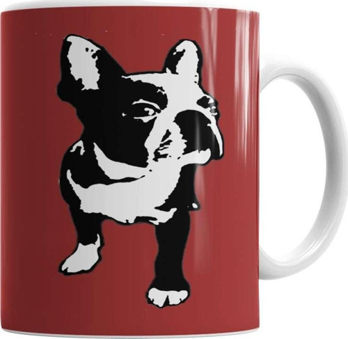 Bullfrances Pug Köpek Kupa Bardak Porselen
