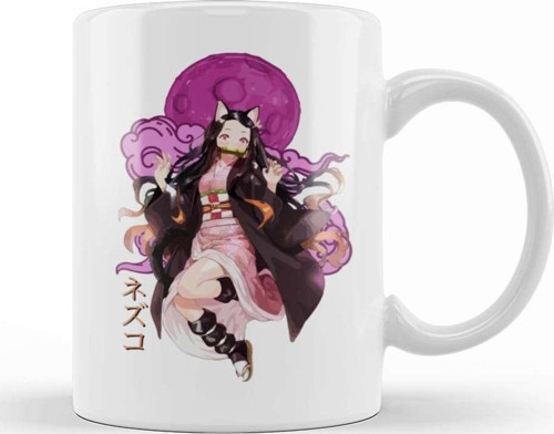 Nezuko Neko Demon Kupa Bardak Porselen