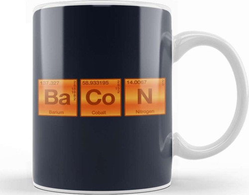 Elements Of Bacon Kupa Bardak Porselen