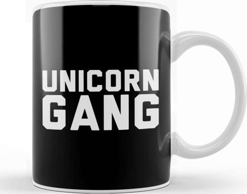 Unicorn Gang Text Kupa Bardak Porselen