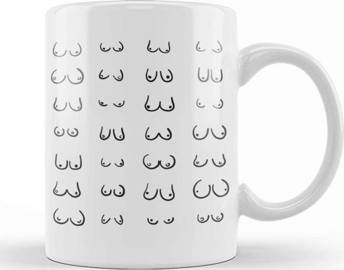 Boobies Boobs Boob 02 Kupa Bardak Porselen