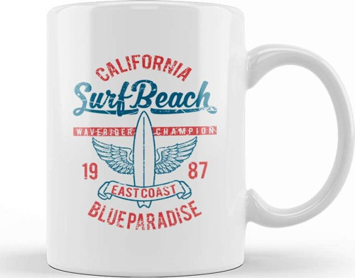 California Surf Beach Kupa Bardak Porselen