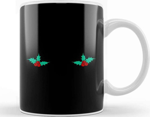 Christmas Chest Holly Kupa Bardak Porselen
