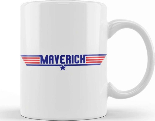 Top Gun Maverick Text Kupa Bardak Porselen