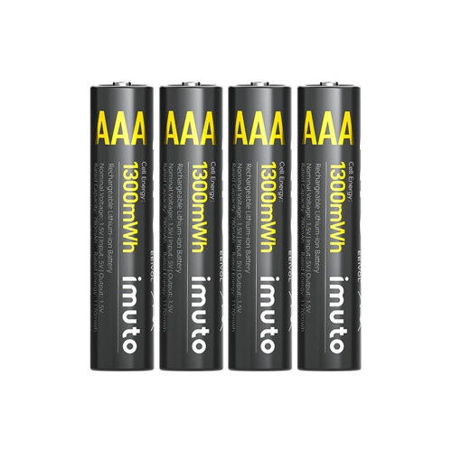 Imuto 1300mWh AAA Şarj Edilebilir Lityum Pil (4’lü Paket)