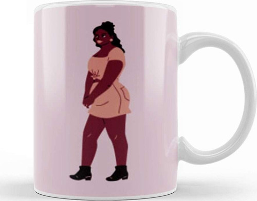 Beautiful Black Woman Kupa Bardak Porselen