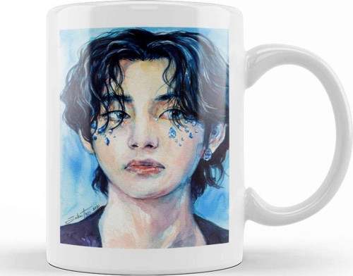 Bts Sapphire Taehyung Kupa Bardak Porselen
